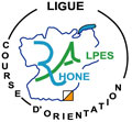 Logo Ligue de course d'orientation Rh&ocirc;ne Alpes
