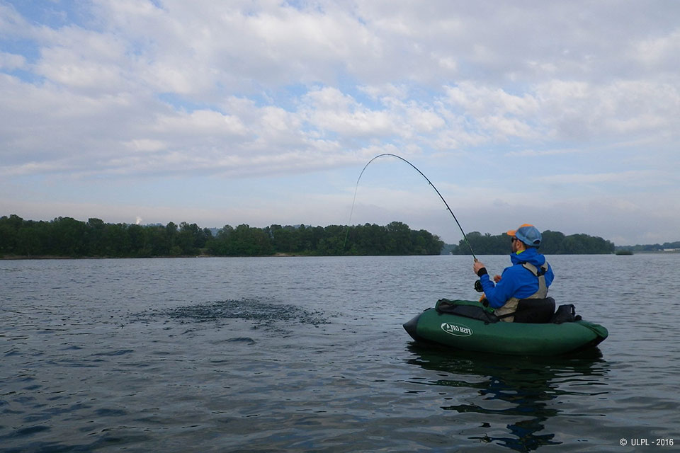 Pêche sur le lac des Eaux Bleues