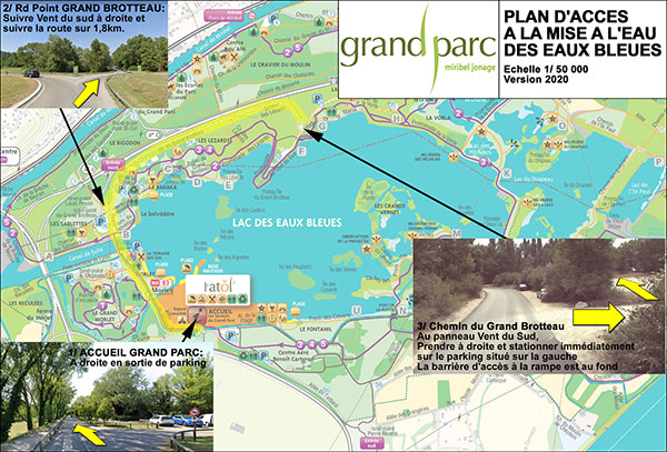 Plan d'accès à la mise à l'eau à la Mama