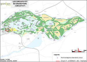 Carte du circuit VTT n°1 : Le Morlet