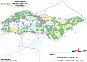 Carte du circuit VTT n°4 : La Forestière