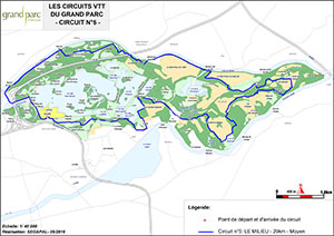 Carte du circuit VTT n°5 : Le Milieu