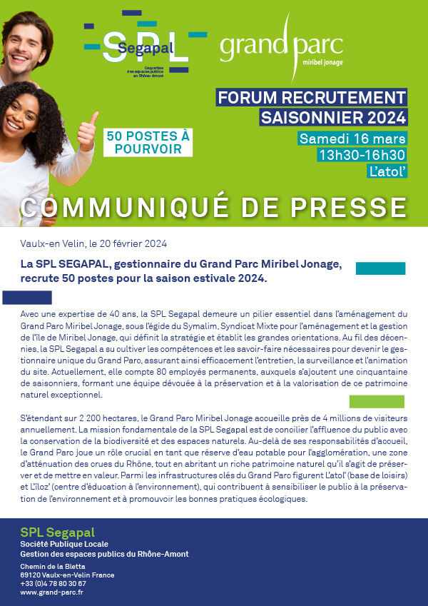 Forum de recrutement du Grand Parc 2024