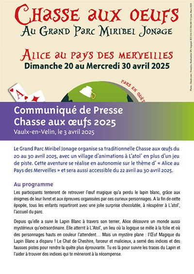 Chasse aux œufs 2025