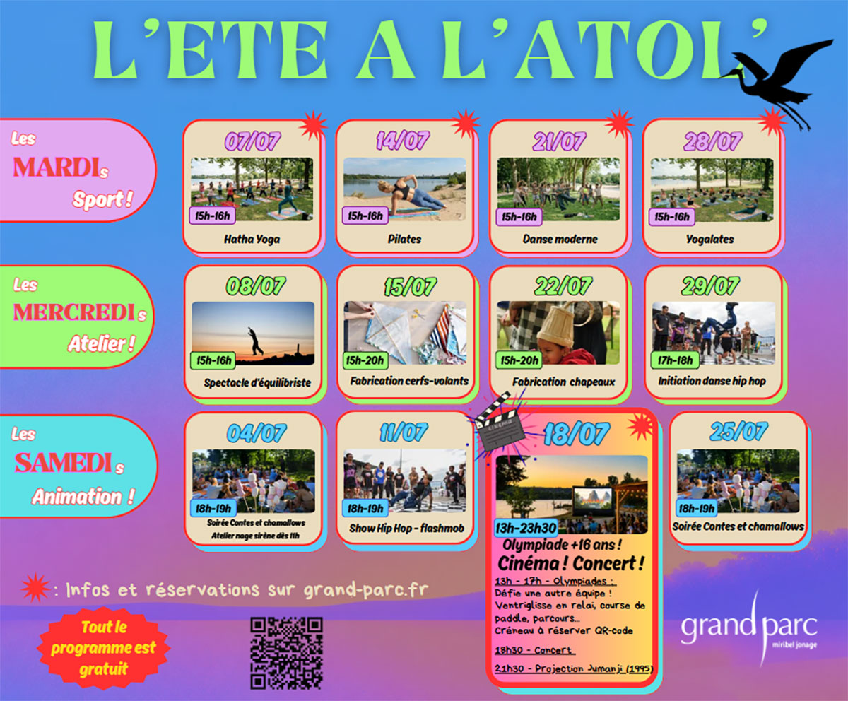 Programme L’Été à L’atol’